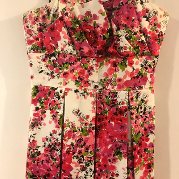 David Meister floral strapless dress - size 6 - Picture 3 of 3